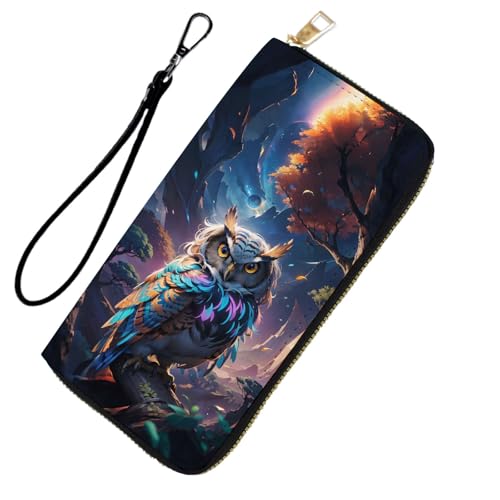 DHEEBFWE RFID-blockierende Geldbörse für Damen und Teenager-Mädchen, Leder-Handy-Clutch mit abnehmbarem Riemen, großes Fassungsvermögen, Kreditkartenhalter, ideale Reise-Geldbörse für Damen von DHEEBFWE