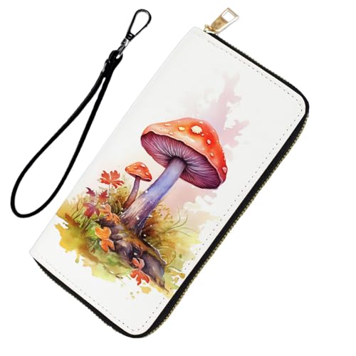 DHEEBFWE RFID-blockierende Geldbörse für Damen und Teenager-Mädchen, Leder-Handy-Clutch mit abnehmbarem Riemen, großes Fassungsvermögen, Kreditkartenhalter, ideale Reise-Geldbörse für Damen von DHEEBFWE