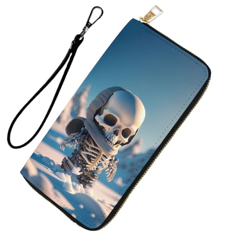 DHEEBFWE RFID-blockierende Geldbörse für Damen und Teenager-Mädchen, Leder-Handy-Clutch mit abnehmbarem Riemen, großes Fassungsvermögen, Kreditkartenhalter, ideale Reise-Geldbörse für Damen von DHEEBFWE