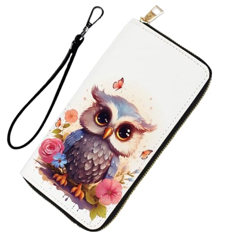 DHEEBFWE RFID-blockierende Geldbörse für Damen und Teenager-Mädchen, Leder-Handy-Clutch mit abnehmbarem Riemen, großes Fassungsvermögen, Kreditkartenhalter, ideale Reise-Geldbörse für Damen von DHEEBFWE