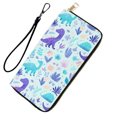 DHEEBFWE RFID-blockierende Geldbörse für Damen und Teenager-Mädchen, Leder-Handy-Clutch mit abnehmbarem Riemen, großes Fassungsvermögen, Kreditkartenhalter, ideale Reise-Geldbörse für Damen von DHEEBFWE