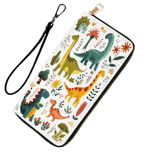 DHEEBFWE RFID-blockierende Geldbörse für Damen und Teenager-Mädchen, Leder-Handy-Clutch mit abnehmbarem Riemen, großes Fassungsvermögen, Kreditkartenhalter, ideale Reise-Geldbörse für Damen von DHEEBFWE