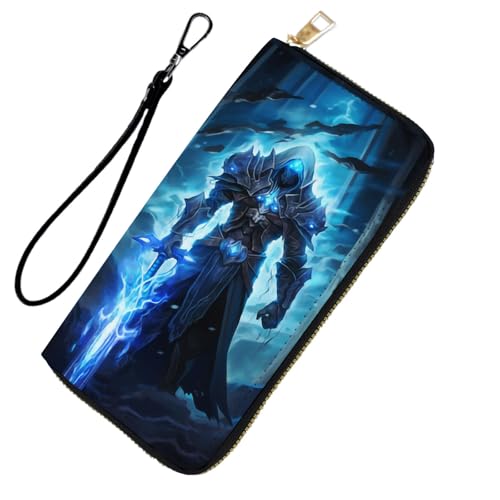 DHEEBFWE RFID-blockierende Geldbörse für Damen und Teenager-Mädchen, Leder-Handy-Clutch mit abnehmbarem Riemen, großes Fassungsvermögen, Kreditkartenhalter, ideale Reise-Geldbörse für Damen von DHEEBFWE