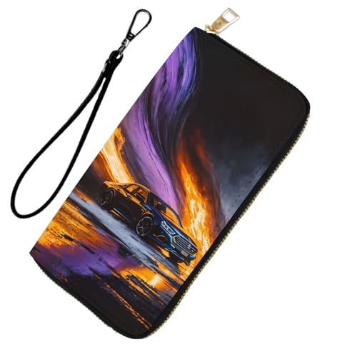 DHEEBFWE RFID-blockierende Geldbörse für Damen und Teenager-Mädchen, Leder-Handy-Clutch mit abnehmbarem Riemen, großes Fassungsvermögen, Kreditkartenhalter, ideale Reise-Geldbörse für Damen von DHEEBFWE