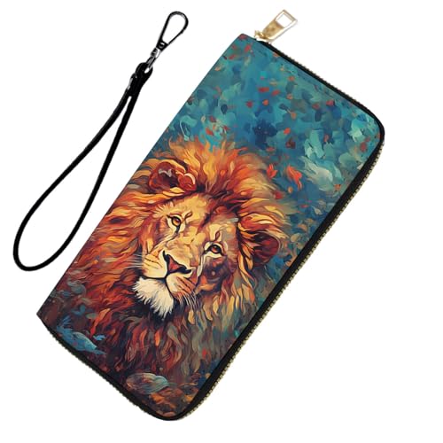 DHEEBFWE RFID-blockierende Geldbörse für Damen und Teenager-Mädchen, Leder-Handy-Clutch mit abnehmbarem Riemen, großes Fassungsvermögen, Kreditkartenhalter, ideale Reise-Geldbörse für Damen von DHEEBFWE