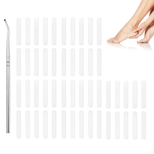 Set zur Korrektur eingewachsener 50 Stück Zehennägel Zehennagelkorrektur für Eingewachsene Zehennägel, Zehennagel Korrektur Patch Korrektor Pediküre Werkzeugen Mit Pinzette von DHJWDUX