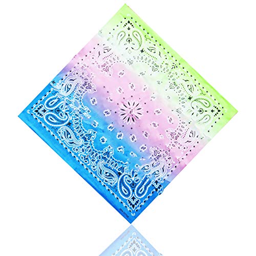 Dhobia Bandana Gesichtstuch Face Mask Kopftuch Halstuch 100% Baumwolle mit original Paisley Muster (Stone Wash 15) von DHOBIA