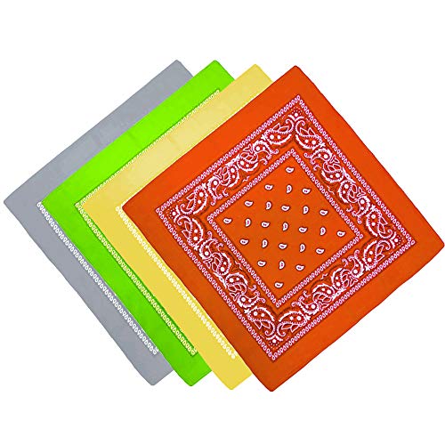 ledermodefashion 3er 6er 12 er Set Bandana Tuch versch Farben 100% Baumwolle Kopftuch Halstuch Nickituch Schal (Set 10) von DHOBIA