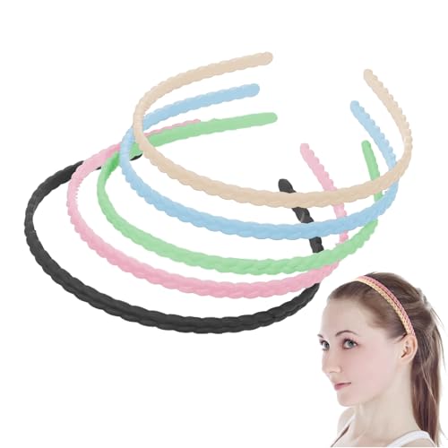 5 Stück Kunststoff-Stirnbänder Dünne Haarbänder mehrfarbige Stirnband Kunststoff für Mädchen und Damen 5 Stück Kunststoff-Stirnbänder Dünne Haarbänder mehrfarbige Stirnband Kunststoff für Mädchen und Damen von DHWEKU