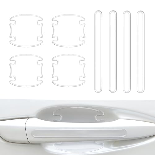 DHWEKU 8 Pcs Transparente Anti-Kratz-Aufkleber für Autotürgriffe, Lackschutzfolie Aufkleber Set für Auto, Universell Schutz Anti-Kollision Aufkleber für Auto Seite von DHWEKU