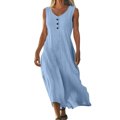 Abendkleider Große Größen Ärmellos Langes Maxikleid Damenkleider Sommer Bequem Plisseekleid Cocktailkleid Leicht Und Luftig Festliche Mädchenkleider Brautkleid Locker Sommerkleid Damen(1-Blue,XL) Abendkleider Große Größen Ärmellos Langes Maxikleid Damenkleider Sommer Bequem Plisseekleid Cocktailkleid Leicht Und Luftig Festliche Mädchenkleider Brautkleid Locker Sommerkleid Damen(1-Blue,XL) von DHYUEN
