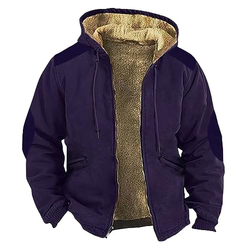 DHYUEN Herren Softshelljacke Lässig Herren Windbreaker Graphic Herren Regenjacke Wasserdicht Leichte Regenjacke Kapuzenpullover Regenjacke Motorrad Herren Warmer Regenjacke Herren Schwarz(3-Navy,L) von DHYUEN