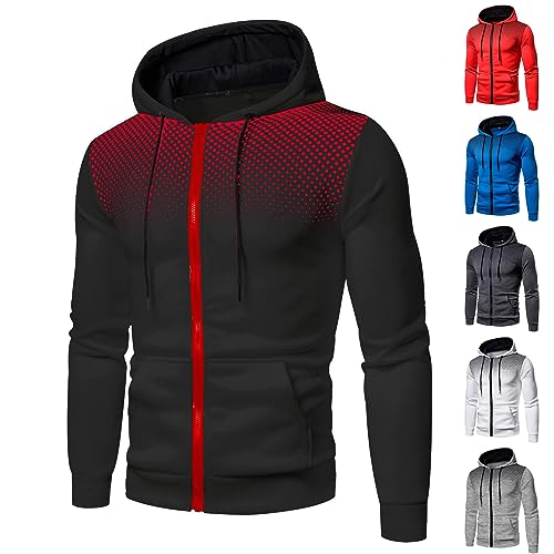 DHYUEN Herren Sweatshirt Erfrischendes Hoodie Männer Streetwear Sport Hoodie Herren Schwarz Herrenpullover Freizeit Pullover Herren Winter Kordelzug Herren Pullover Ohne Kapuze Casual（1-Black，L） von DHYUEN