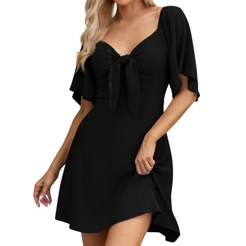 DHYUEN Longpullover Für Damen Atmungsaktiv Langes Kleid Damen Einfrabige Kleid Damen Festlich Peach Kostüm Damen Strandkleid Damen Luftig Viktorianisches Kleid Damen Lang Kleid Damen Kurz(Schwarz,S) DHYUEN Longpullover Für Damen Atmungsaktiv Langes Kleid Damen Einfrabige Kleid Damen Festlich Peach Kostüm Damen Strandkleid Damen Luftig Viktorianisches Kleid Damen Lang Kleid Damen Kurz(Schwarz,S) von DHYUEN