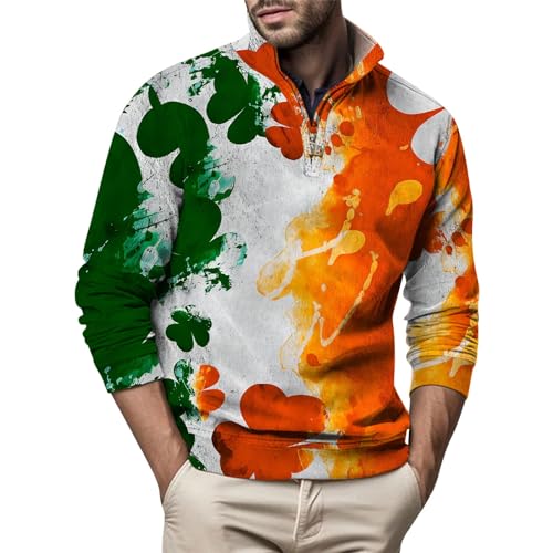 DHYUEN Sweatshirts Für Herren Einfrabige Pullover Sweatshirt Herren Mit Kapuze Oversize Herren Hoodie Langarmshirt Herren Patchwork Ärmel Kapuzenpullover Herren Kapuzenpullover Herren（2-Orange，XL） von DHYUEN