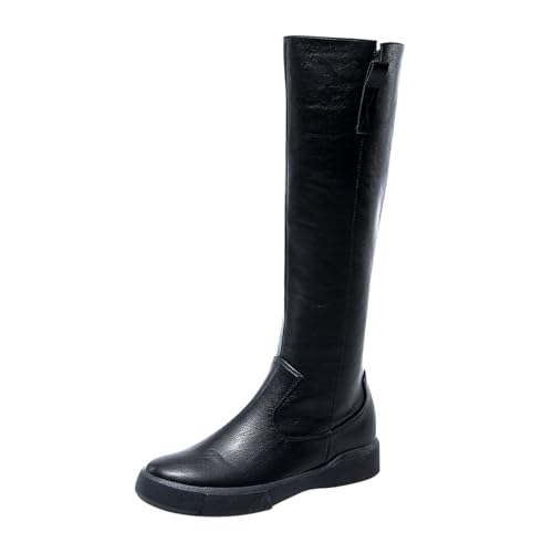 Damen Boots Tamaris Schnürstiefeletten Schuhe Snow Boot Stiefeletten Winter Langschaftstiefel Breite Biker Boots Synthetikkombination Oberschenkelhohe Stiefel Sneaker Schnürstiefeletten(Schwarz，37 von DHYUEN