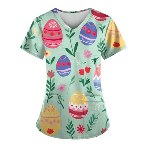 Damenkasack Slim Fit Kasak Bunt Kasacks Damen Pflege Weiß Mit Reißverschluss Altenpflege Kleidung Outdoor Weiße Hose Damen Berufskleidung Mit Zwei Taschen Kasacks Damen Pflege Set（1-Mint Green，XXL） von DHYUEN