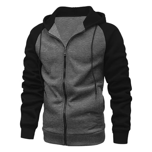 Motorrad Jacke Herren Mit Protektoren Lässig Arbeitsjacke Angebote Des Tages Heute Übergangsjacke Herbst Winter Steppjacke Fleecejacke Cargo Jacke Herren Sportjacke Herbstjacke Herren（2-Dark Gray，XL） von DHYUEN