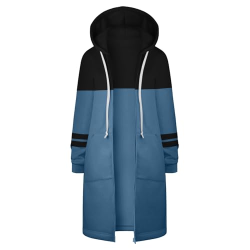 Pullover & Strickjacken Für Damen Loose Übergangsjacke Weihnachts Hoodie Damen Sweat Shirts Freizeit Hoodie Sweatshirt Hoodie Oversize Damen Kapuzenpullover Sweatjacke Lang Damen（2-Royal Blue，S） von DHYUEN