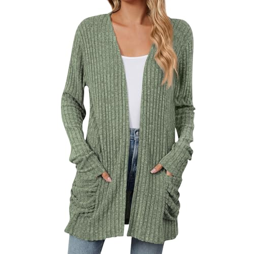 Strand Kimono Bequem Cardigans Damen Strickjacke Sommer Kimono Langarm Strickmantel Vorne Offen Leichte Jacken Damen Sommerjacken Damenjacken Sommer Damenbekleidung Strickjacke Pullover(Armeegrün,XXL) Strand Kimono Bequem Cardigans Damen Strickjacke Sommer Kimono Langarm Strickmantel Vorne Offen Leichte Jacken Damen Sommerjacken Damenjacken Sommer Damenbekleidung Strickjacke Pullover(Armeegrün,XXL) von DHYUEN