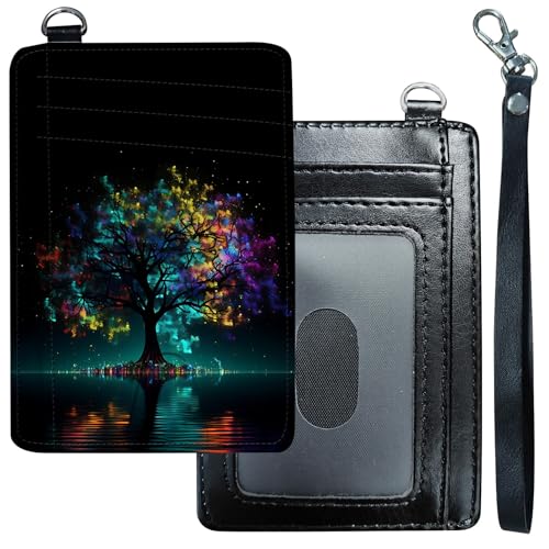 DHYYDSQZ Schlanke minimalistische Geldbörse für Männer und Frauen, kleines Kreditkartenetui, Art Tree Sea, Slim Minimalist Wallet, Art Tree Sea von DHYYDSQZ