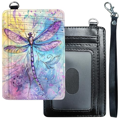 DHYYDSQZ Schlanke minimalistische Geldbörse für Männer und Frauen, kleines Kreditkartenetui, Libellen-Aquarell, Slim Minimalist Wallet, Libellen-Aquarell von DHYYDSQZ