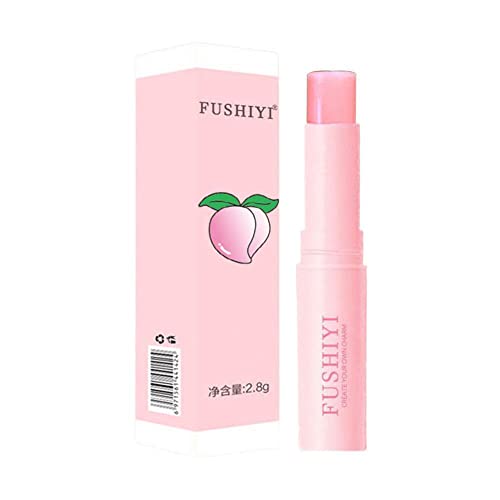 1Pc Pfirsich Lip Balm Temperatur Farbe-ändern Lippenstift Pflege trockenen Öl Feuchtigkeitsspendende Make-Up langlebige lip Kosmetik Cha B6T9 von DHliIQQ