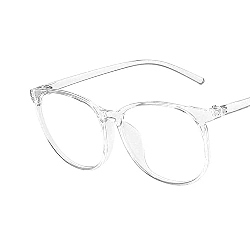 DHliIQQ HOODG Transparenter Brillenrahmen Vintage Computer Brille Blaulicht Runde Brille Klar Optisch S Blockierend Brille von DHliIQQ
