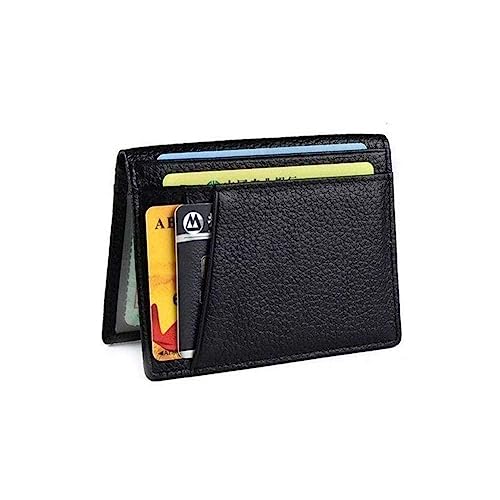 DHliIQQ Ultra Slim Blocking Leder Brieftasche Kreditkarte für Männer 2021 Geldbörse H4C1 Tasche Geld Frauen Mode Fall Brieftaschen, Schwarz von DHliIQQ