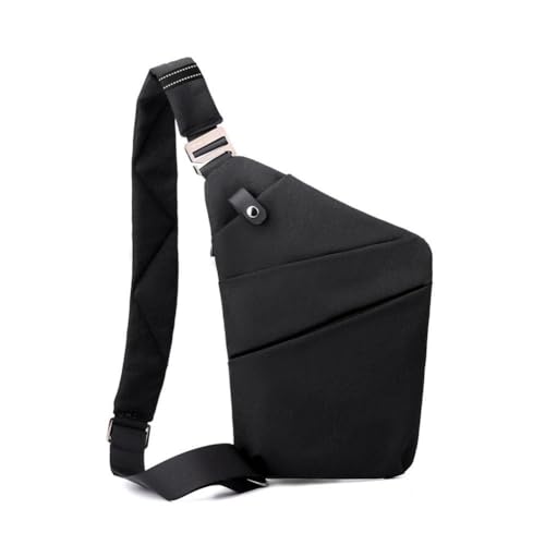 Diebstahl-Reisetasche, Crossbody-Tasche für Damen und Herren, Diebstahlschlinge, Reisetasche, schlanke Tasche, schwarz 2, 32*20*2cm von DHliIQQ