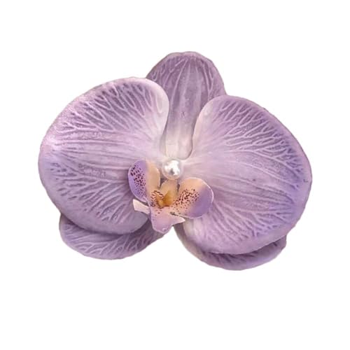 Haarspangen mit Perlen, Orchidee, Blumen, modisch, niedlich, Schmetterling, Orchidee, Entenschnabel, koreanische Kopfbedeckung, Haarspange, Haarnadel, Damen-Stil, Strand von DHliIQQ