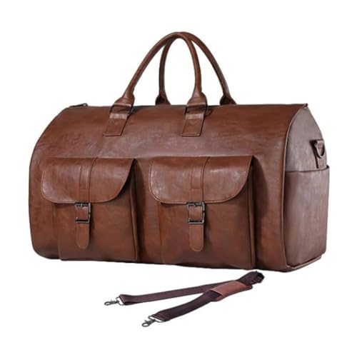 Kleidersack für Reisen, wandelbar, Handgepäck, Duffel, PU-Tasche für Herren, wasserdicht, 2 Taschen, Geschäftsreisen, großer Anzug in 1, Kleid, Kleidung, Leder, Reisen, vielseitig, Business, Damen, von DHliIQQ