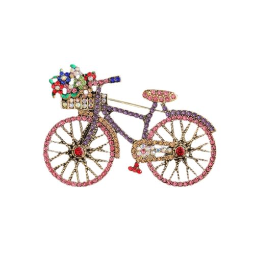 Kristall-Brosche für Damen, Vintage-Fahrrad-Anstecknadel, handgefertigt, Emaille, Fahrrad-Brosche, Anstecknadeln für Taschen, Hüte, Dekoration, eleganter Hochzeitsschmuck, Geschenk für Frauen und von DHliIQQ