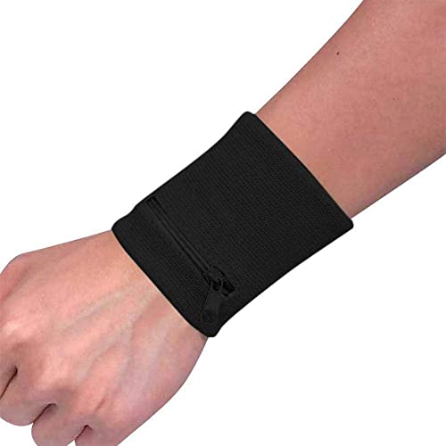 Mini Männer Frauen Handgelenk Brieftasche Tasche Band Fitness Sport Geldbörse Radfahren Handgelenk Lauf Baumwolle Münze Tasche Sicher E4G4 Zipper Armband von DHliIQQ