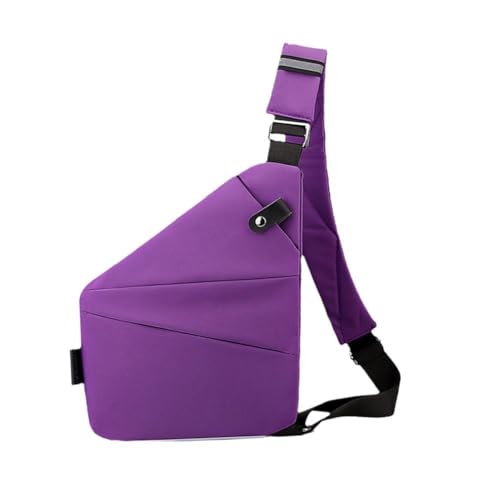 Persönliche Tasche für Reisen, persönliche Tasche für Herren, persönliche Mode, lässig, Flex-Tasche, Sim Herren-Umhängetasche, Umhängetasche, Tasche, Schärpe, Violett (2), 31*20*23*1.5cm von DHliIQQ