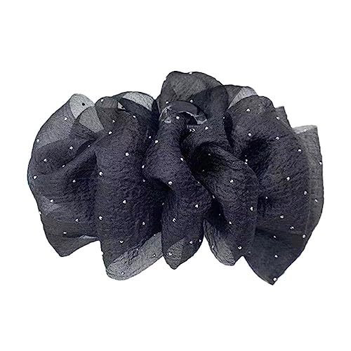 Sommer Süße Mesh Tüll Große Bogen Haar Klaue Clips Für Frauen Farben Elegante Bowknot Kopfschmuck Pferdeschwanz Haar Clip Zubehör von DHliIQQ