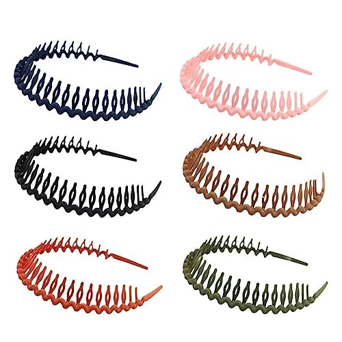 Unisex Kunststoff Welle Haarband Gezahnte Stirnbänder Haar Kämme Band Yoga Stirnband S6Q2 Sport Haar Zubehör Haar von DHliIQQ