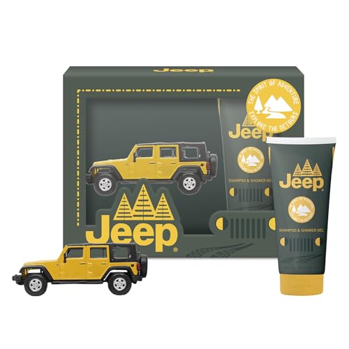 JEEP KIDS Geschenkset für Kinder, Duschschaum + Modell, offizielles Jeep-Modell, mit sanftem Duft von DIAMOND INTERNATIONAL