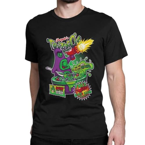 Purple's Tentaco's Day of The Tentacle T Shirts for Men 100% Cotton Awesome T-Shirts Round Collar Game Lover Tees Tops Black XL von DIAMOND WHEEL