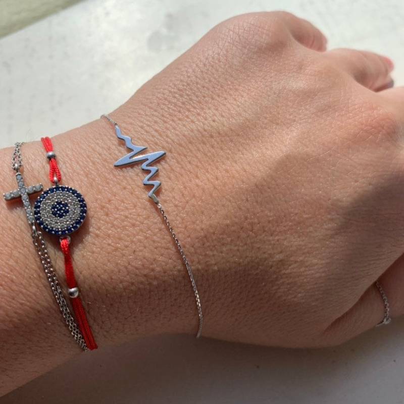 14K Solid Gold Herzschlag Armband Ekg Kabelkette von DIAMONDFORLOVE