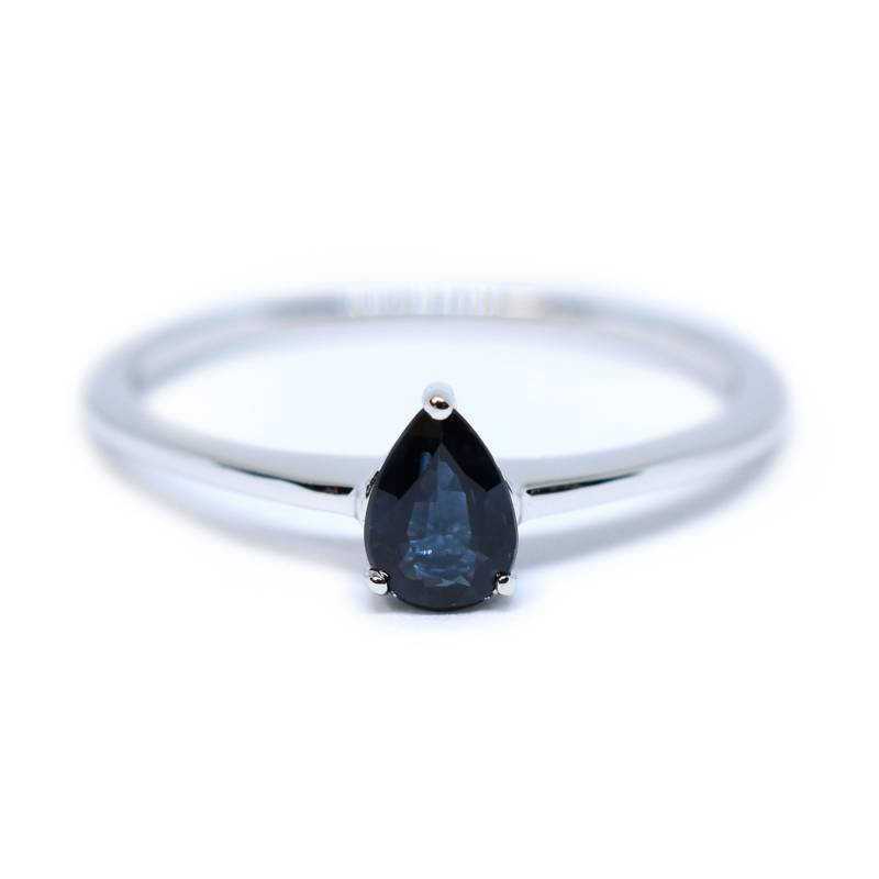 Saphir Ring/14K Gold Pear Form Birnen Verlobungsring September Geburtsstein von DIAMONDFORLOVE