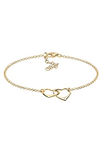 Elli DIAMONDS Bracelet Women Heart Motif Filigree with Diamond (0.02 ct.) in 925 Sterling Silver von DIAMORE