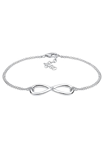 DIAMORE Armband Damen Infinity Anhänger Unendlichkeit Basic mit Diamant (0,03 ct.) aus 925 Sterling Silber von DIAMORE