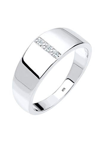 DIAMORE Ring Damen Basic Bandring Diamant (0.015 ct.) in 925 Sterling Silber von DIAMORE