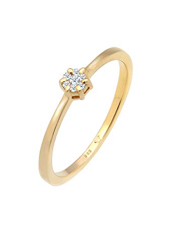 DIAMORE Ring Damen Solitär Verlobung mit Diamant (0.045 ct.) in 585 Gelbgold von DIAMORE