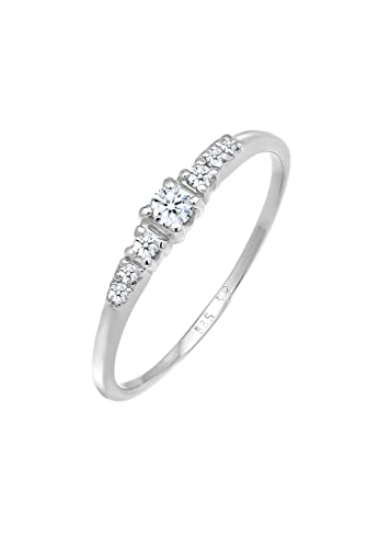 DIAMORE Ring Damen Verlobungsring Elegant mit Diamanten (0.14 ct.) in 585 Gelbgold von DIAMORE