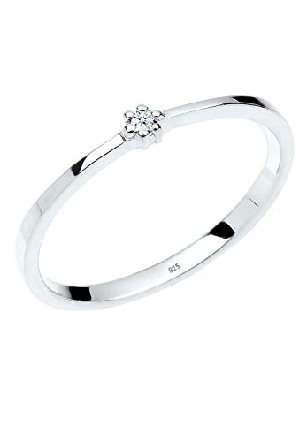 DIAMORE Ring Damen Verlobungsring mit Diamant in 925 Sterling Silber von DIAMORE