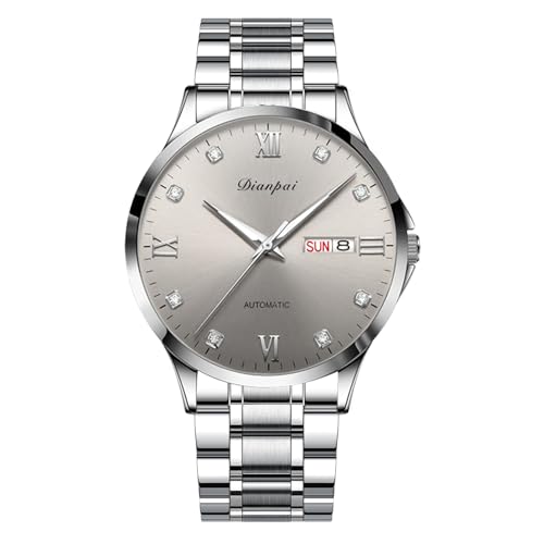 DIANPAI Vollautomatische mechanische Uhr, einfach und dünn, Herrenuhr, High-End-Geschäfts- und Freizeit-wasserdichte Top-Ten-Marken, Ostern Herrenuhr 5201-3A, The Grey, Modern DIANPAI Vollautomatische mechanische Uhr, einfach und dünn, Herrenuhr, High-End-Geschäfts- und Freizeit-wasserdichte Top-Ten-Marken, Ostern Herrenuhr 5201-3A, The Grey, Modern von Dianpai