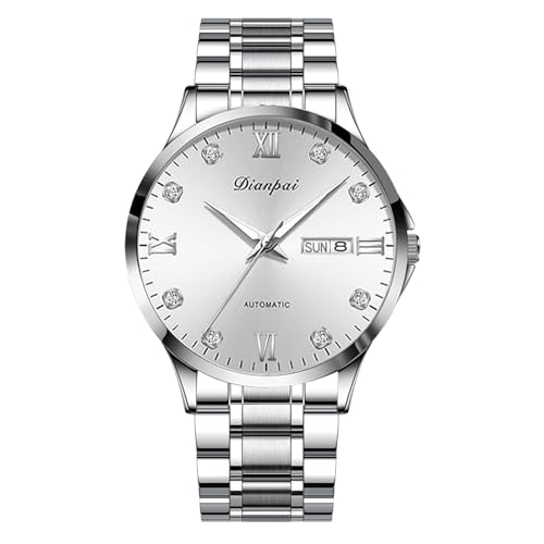 DIANPAI Vollautomatische mechanische Uhr, einfach und dünn, Herrenuhr, High-End-Geschäfts- und Freizeit-wasserdichte Top-Ten-Marken, Ostern Herrenuhr 5201-3A, The White, Modern DIANPAI Vollautomatische mechanische Uhr, einfach und dünn, Herrenuhr, High-End-Geschäfts- und Freizeit-wasserdichte Top-Ten-Marken, Ostern Herrenuhr 5201-3A, The White, Modern von Dianpai