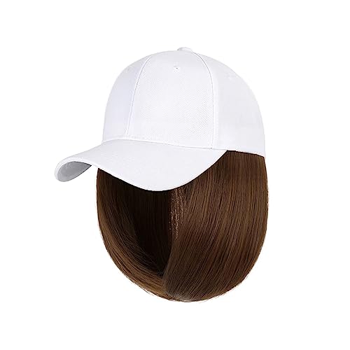 Perückenkappen für Damen Baseballkappen-Perücke, lange gerade Perücke mit Hut, Kunsthaar-Perücken, verstellbare Hut-Perücken Baseballkappe mit Haarverlängerungen (Color : 10) von DIANXI